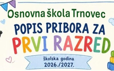 Popis pribora za PRVI RAZRED šk. god. 2026./27.